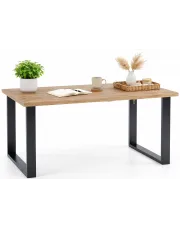 Drewniany rozkładany stół w stylu loft do salonu Ryfik 2X w sklepie Edinos.pl