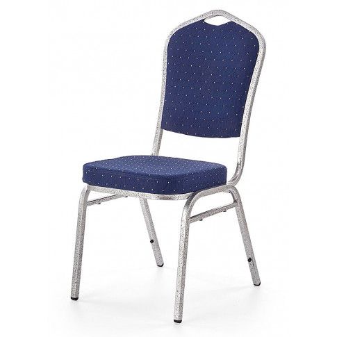 Zdjęcie produktu Tapicerowane krzesło typu ludwik Abrax 2X - granatowe.