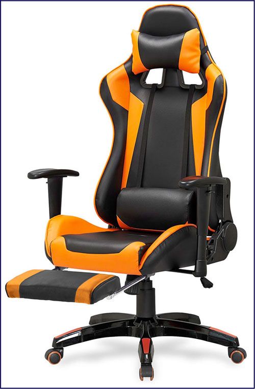 Fotel gamingowy obrotowy X-One pomarańczowy
