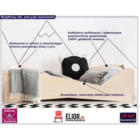 Fotografia Drewniane łóżko dziecięce Ornelo 6X - 21 rozmiarów z kategorii Pokój dziecięcy