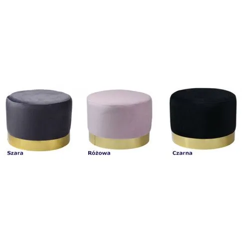 Zdjęcie welurowa pufa Amoria różowa miękka stylowa | Edinos.pl