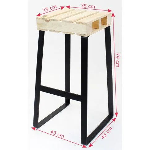 Szczegółowe zdjęcie nr 6 produktu Industrialny hoker barowy Gela 3X - z palety