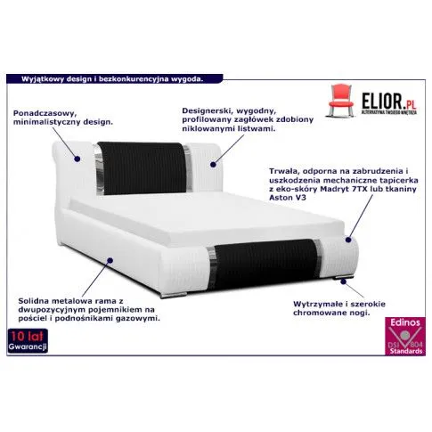 Zdjęcie Łóżko tapicerowane Paleo 140x200 | Edinos.pl