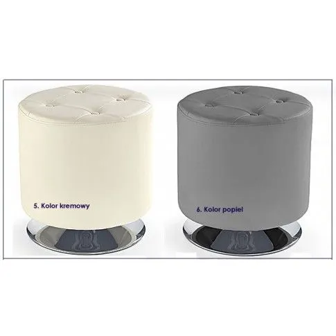 Szczegółowe zdjęcie nr 4 produktu Pufa pikowana Losera - brązowa