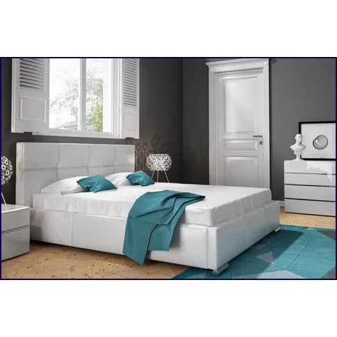 Szczegółowe zdjęcie nr 4 produktu Łóżko tapicerowane Rodos Manor 200x200 - 44 kolory