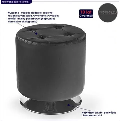 Fotografia Pufa pikowana Losera - kremowa z kategorii Pufy