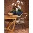Szczegółowe zdjęcie nr 4 produktu Rattanowe krzesło ażurowe z poduszką Ledis