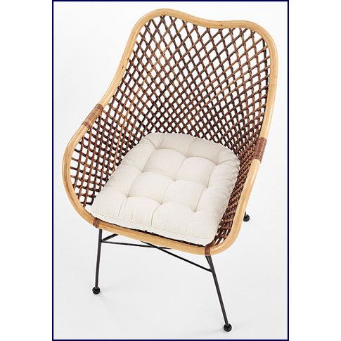 Zdjęcie rattanowe krzesło z poduszką Ledis - sklep Edinos.pl
