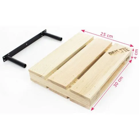 Szczegółowe zdjęcie nr 5 produktu Industrialna półka ścienna Gela 8X 30 cm - z palety