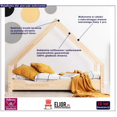Zdjęcie drewniane łóżko dziecięce pojedyńcze Rosie 6X- sklep Edinos.pl