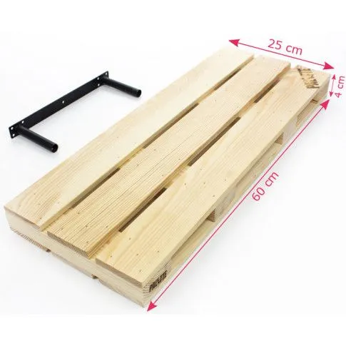 Szczegółowe zdjęcie nr 5 produktu Industrialna półka ścienna Gela 9X 60 cm - z palety