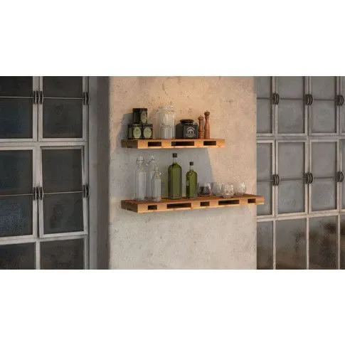 Szczegółowe zdjęcie nr 6 produktu Industrialna półka ścienna Gela 9X 60 cm - z palety