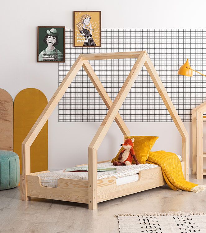 Łóżko drewniane w formie domku dla dzieci Rosie 5S