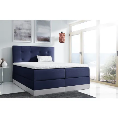 Wizualizacja aranżacji z łóżkiem boxspring Kongel