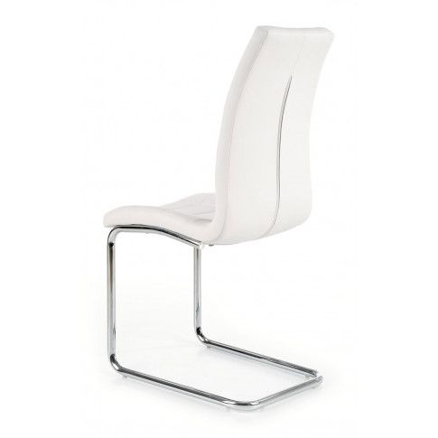 Zdjęcie białe pikowane krzesło na płozach - Anthony - sklep Edinos.pl