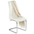 Zdjęcie produktu Białe pikowane krzesło na płozach - Loban.