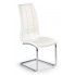 Zdjęcie produktu Białe pikowane krzesło na płozach - Anthony.