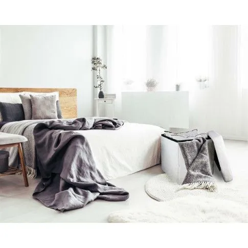 Zdjęcie futrzana pufa Adon biała otwierana miękka | Edinos.pl