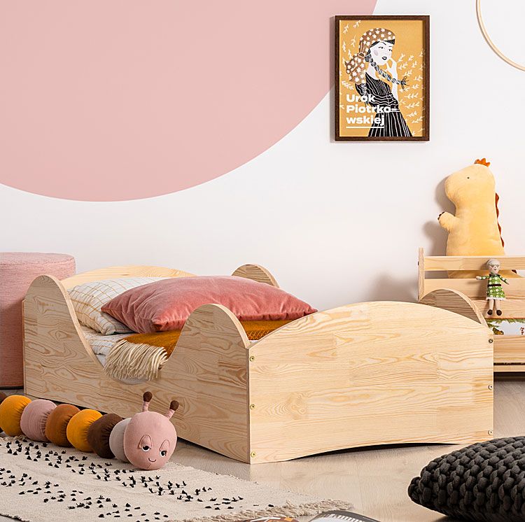 Drewniane łóżko do pokoju dziecięcego Abbie 2X
