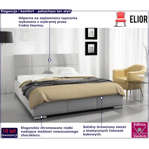 Łóżko z drewnianym stelażem Nova 2X