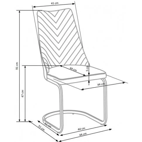 Szczegółowe zdjęcie nr 5 produktu Krzesło pikowane Essa - Beż