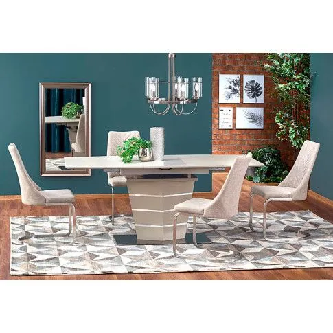 Szczegółowe zdjęcie nr 4 produktu Krzesło pikowane Essa - Beż