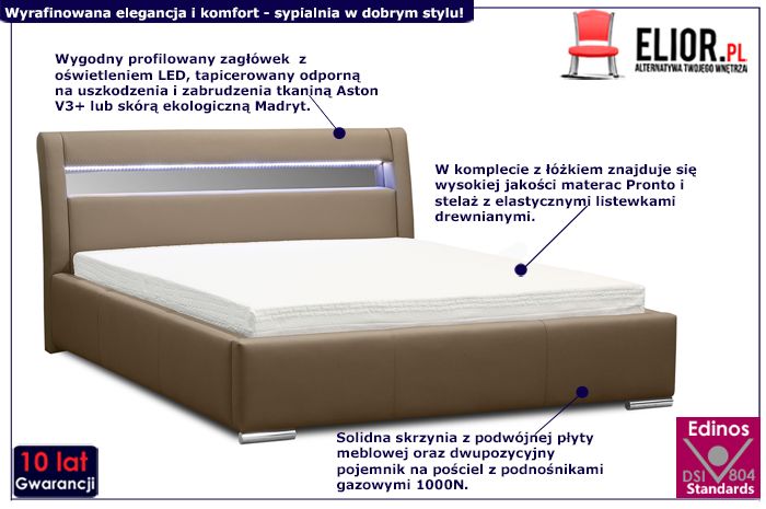 Tapicerowane łóżko Guliwer 3X 140x200