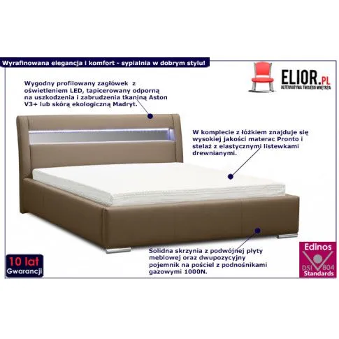 Fotografia Łóżko tapicerowane Guliwer 3X 140x200 - 44 kolory z kategorii Łóżka tapicerowane