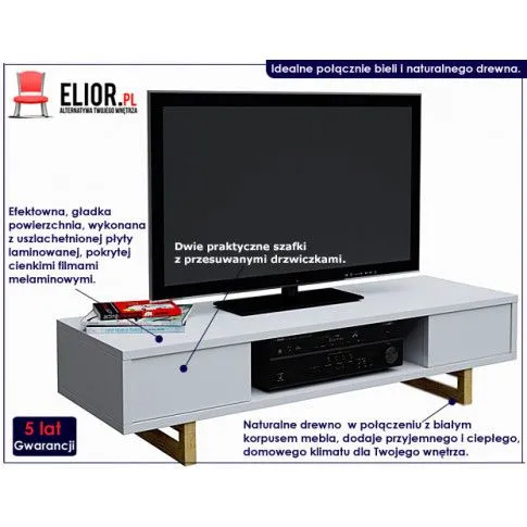 Fotografia Skandynawska szafka RTV Kizo D3 z kategorii Szafki RTV