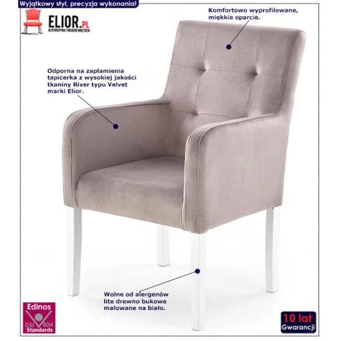 Fotografia Skandynawski fotel wypoczynkowy Tawol 3X - Szary z kategorii Fotele wypoczynkowe