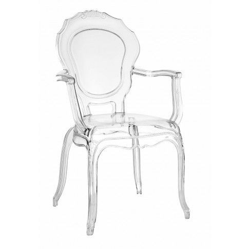 Zdjęcie produktu Designerskie krzesło typu ludwik Dalmo - transparentne.