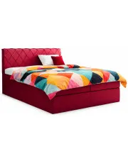 Duże małżeńskie łóżko kontynentalne Entis 200x200 - 36 kolorów w sklepie Edinos.pl