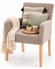 Skandynawski fotel wypoczynkowy Tawol 2X - Beżowy w sklepie Edinos.pl