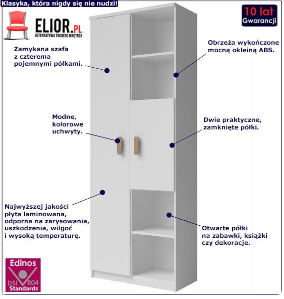 Biały regał Piccolo 10X.
