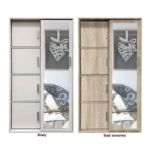 Szczegółowe zdjęcie nr 4 produktu Garderoba z lustrem i szafką na buty Vivian - dąb sonoma