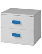 Dziecięca szafka nocna z kolorowymi uchwytami Fivo 13X - biała w sklepie Edinos.pl