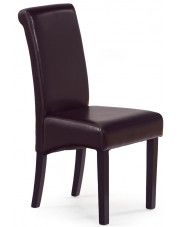 Krzesło tapicerowane Archer - brązowe w sklepie Edinos.pl