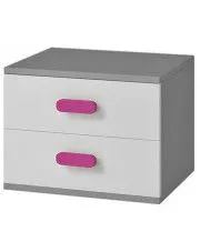 Dziecięca szafka nocna z kolorowymi uchwytami Fivo 13X - szara w sklepie Edinos.pl