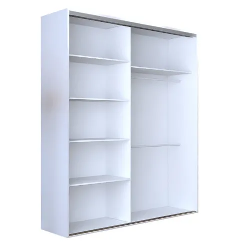 Szczegółowe zdjęcie nr 5 produktu Biała szafa przesuwna - Muno 5X 200 cm