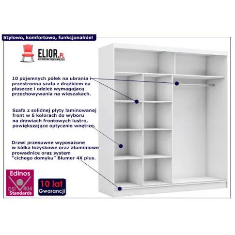 Fotografia Szafa przesuwna Muno 5X - wenge z kategorii Szafy