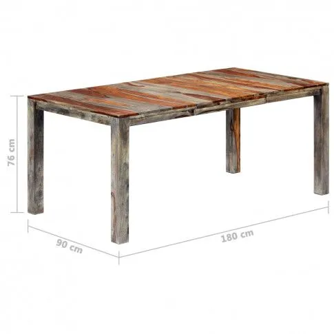 Szczegółowe zdjęcie nr 9 produktu Stół z drewna sheesham Vidal 3X – szary 