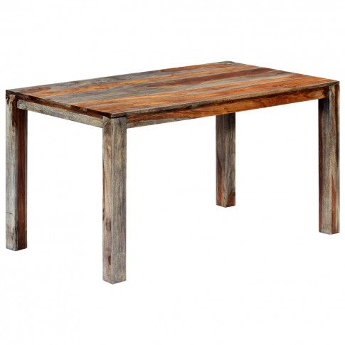 Szczegółowe zdjęcie nr 6 produktu Stół z drewna sheesham Vidal 2X – szary 