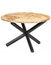 Okrągły stół z drewna mango – Gebel 2X w sklepie Edinos.pl