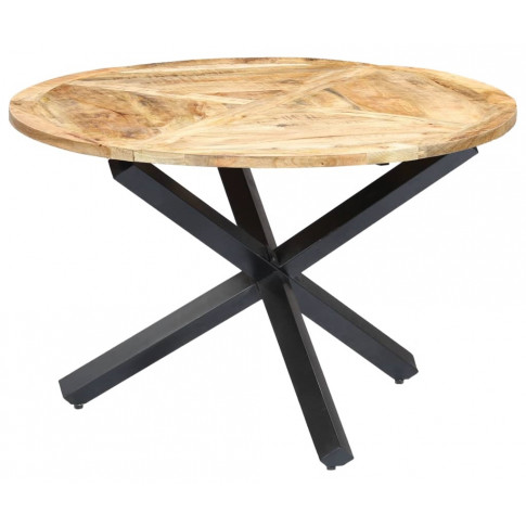 Okrągły stół industrialny  z drewna mango Gebel 2X