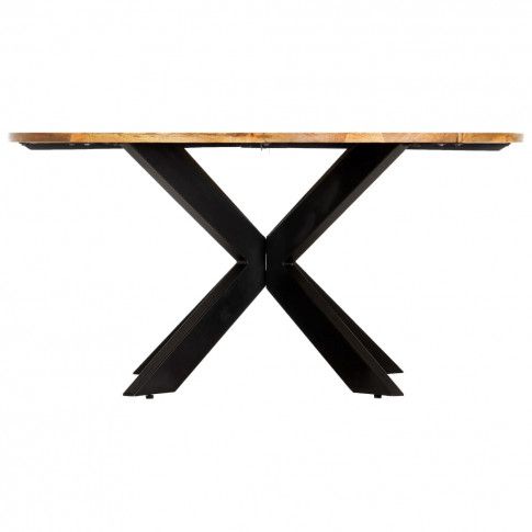 Czarna podstawa stołu jadalnianego Gebel pokazana w całości