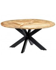 Okrągły stół z drewna mango – Gebel 3X w sklepie Edinos.pl