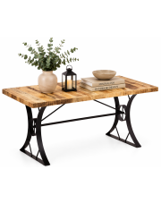 Jasnobrązowy stół z drewna mango – Kenis w sklepie Edinos.pl