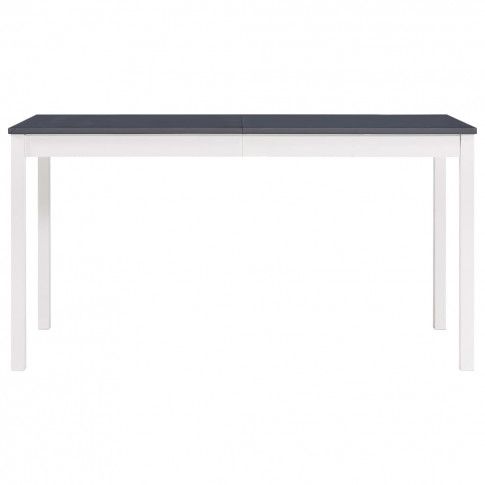 Stół minimalistyczny 2X w kolorze szarym i białym