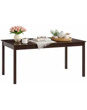 Ciemnobrązowy stół z drewna sosnowego – Jedris 2X w sklepie Edinos.pl