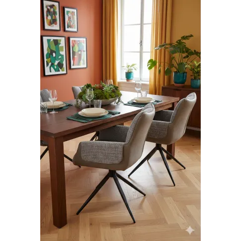 Ciemnobrązowy stół z drewna sosnowego – Jedris 2X